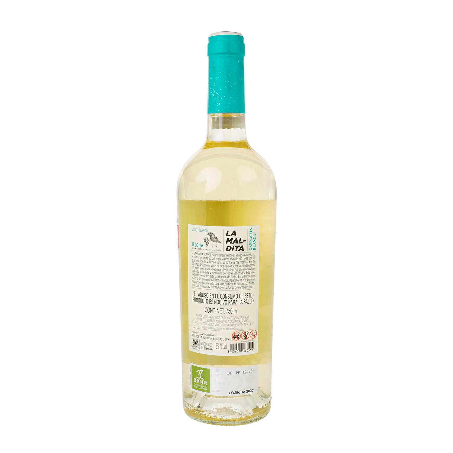 Vino Blanco La Maldita de 750 ml - España