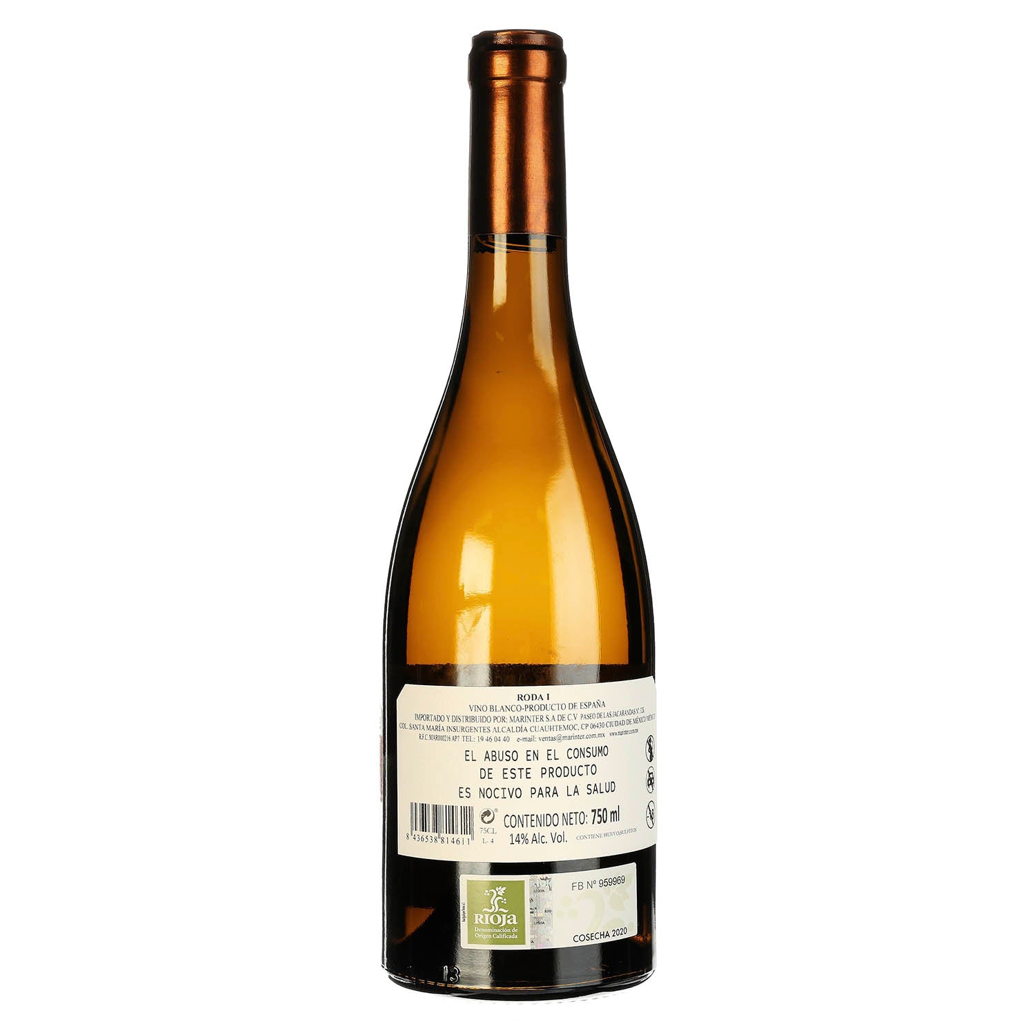 Vino Blanco Roda I 2020 de 750 ml - España
