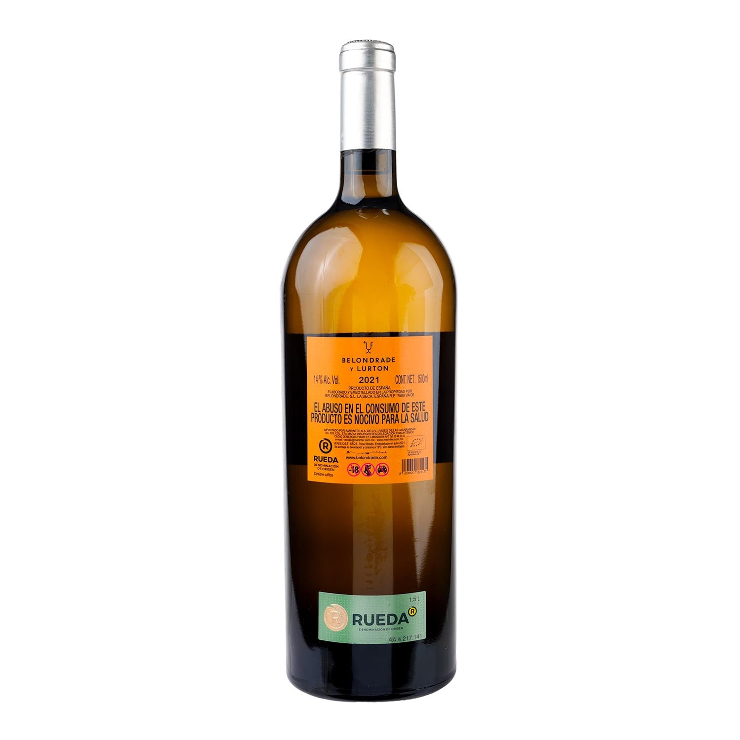 Vino Blanco Belondrade y Lurton 2021 de 1500 ml - España