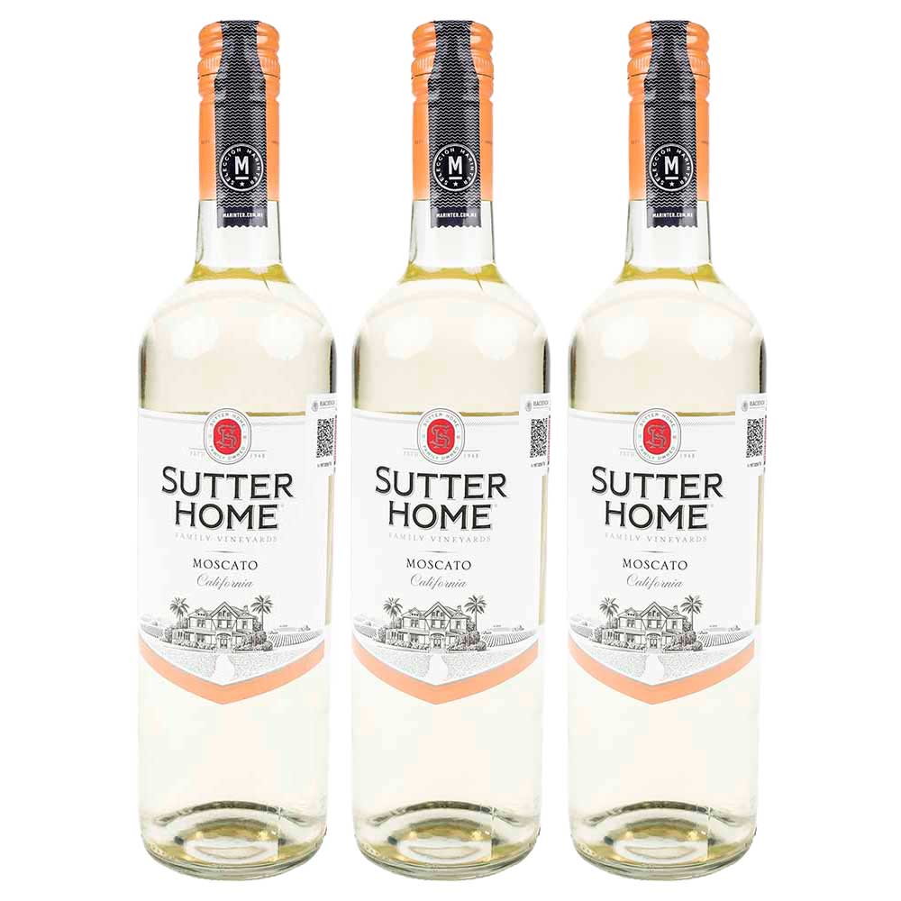 Promo 3x2 - Vino Blanco Sutter Home Moscato de 750 ml Estados Unidos
