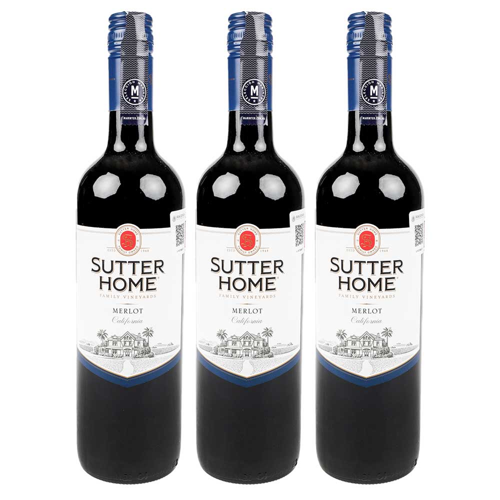 Promo 3x2 - Vino Tinto Sutter Home Merlot de 750 ml