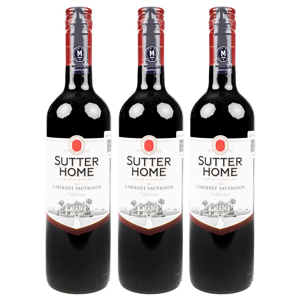 Promoción 3x2 - Vino Tinto Sutter Home Cabernet Sauvignon de 750 ml