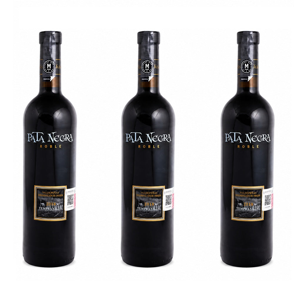 PROMO 3X2 - Vino Tinto Pata Negra Valdepeñas Roble de 750 ml
