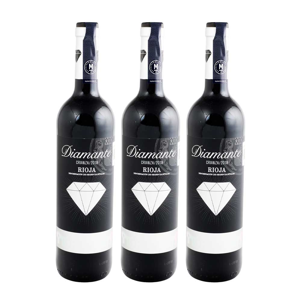 Promo 3x2 - Vino Tinto - Diamante Crianza de 750 ml - España