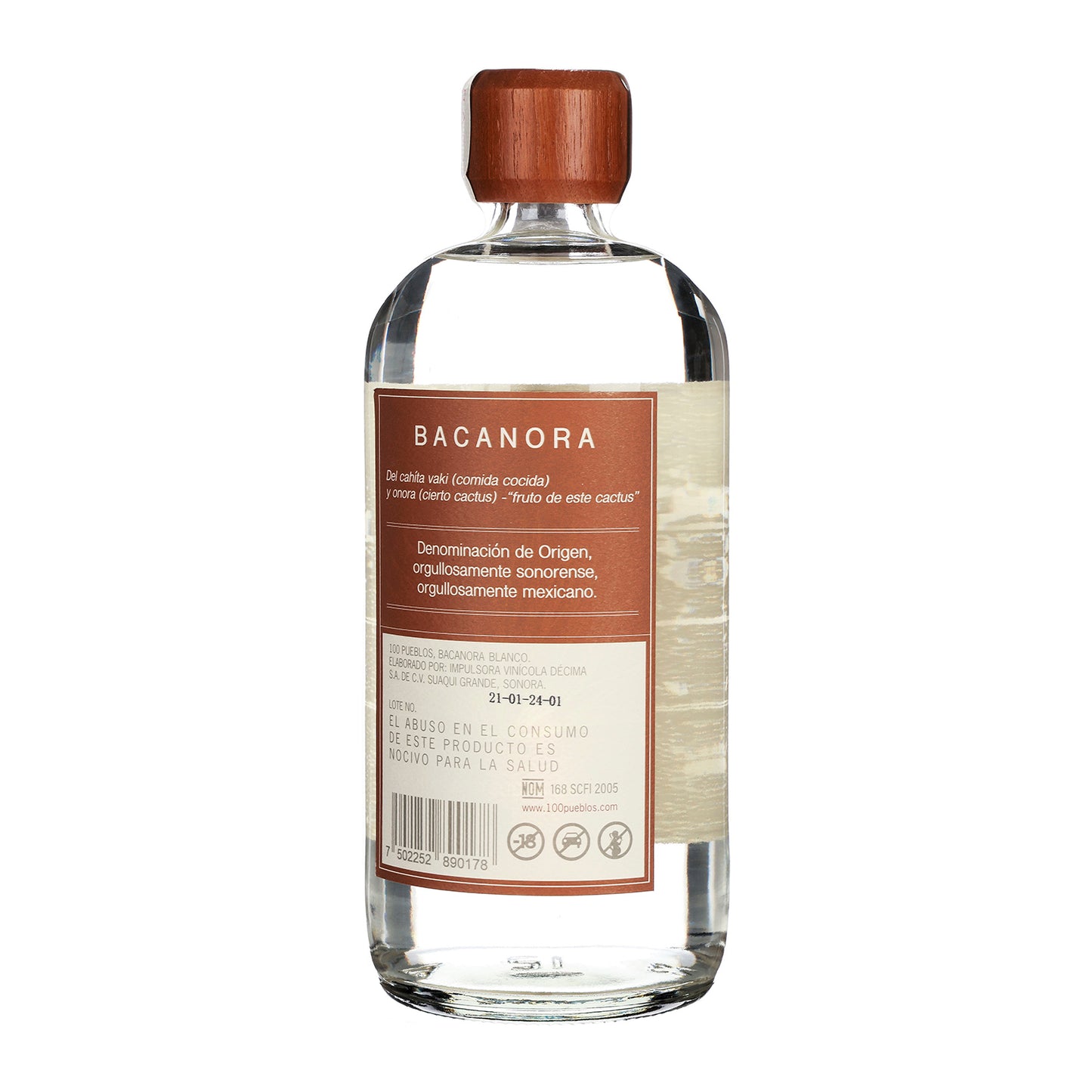 Bacanora 100 Pueblos de 1000 ml - Sonora México