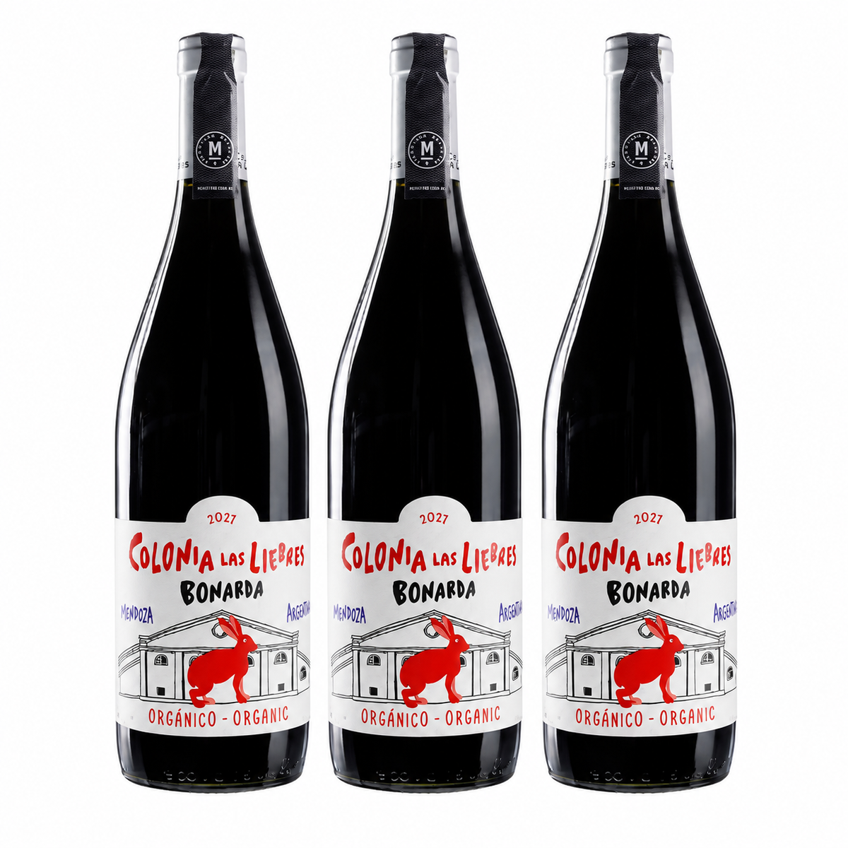Promo 3x2 - Vino Tinto Colonia las Liebres Bonarda de 750 ml