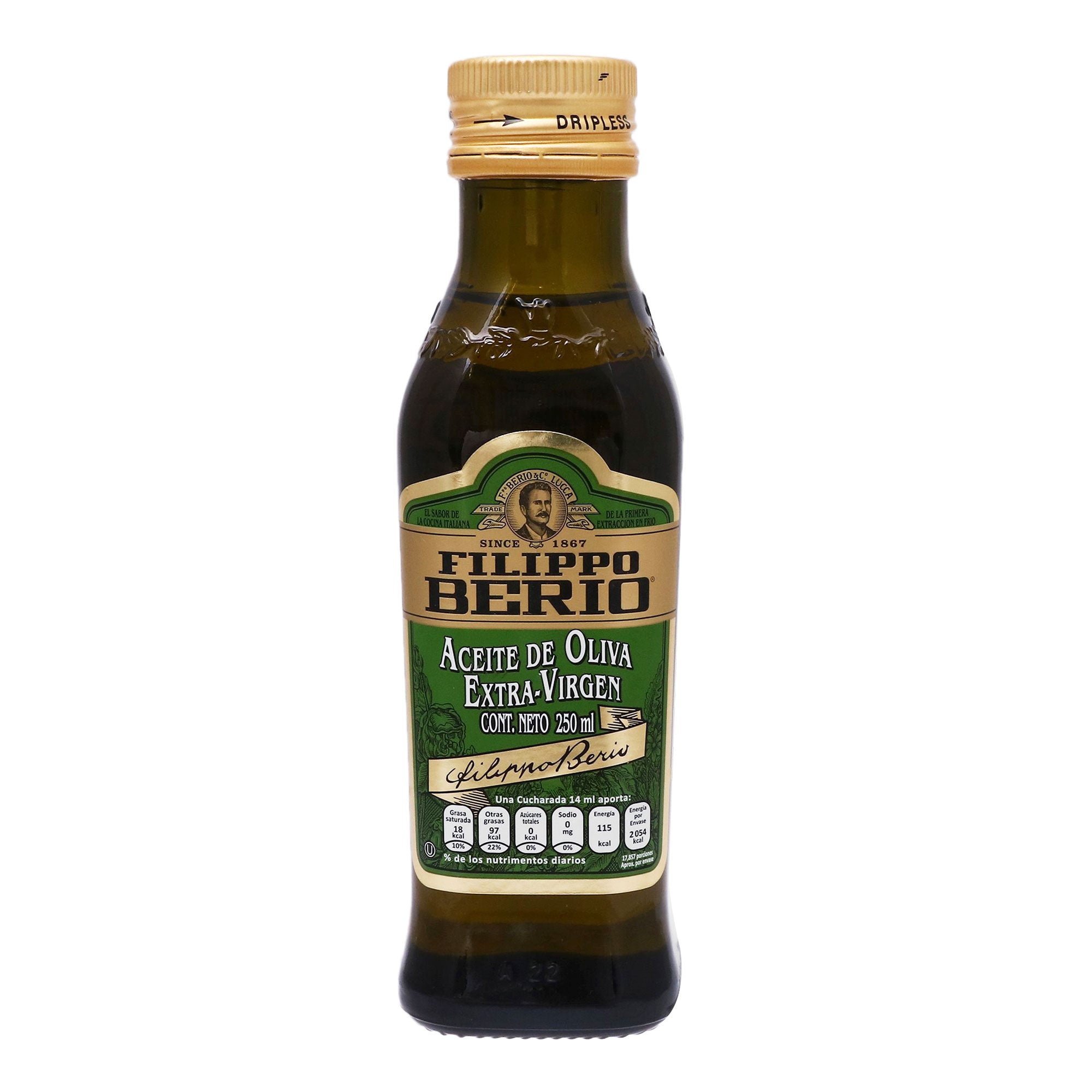 Aceite de Oliva Filippo Berio Extra Virgen de 250 ml - Italia