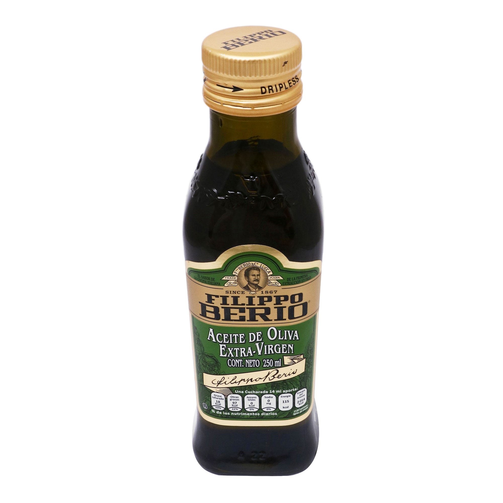 Aceite de Oliva Filippo Berio Extra Virgen de 250 ml - Italia
