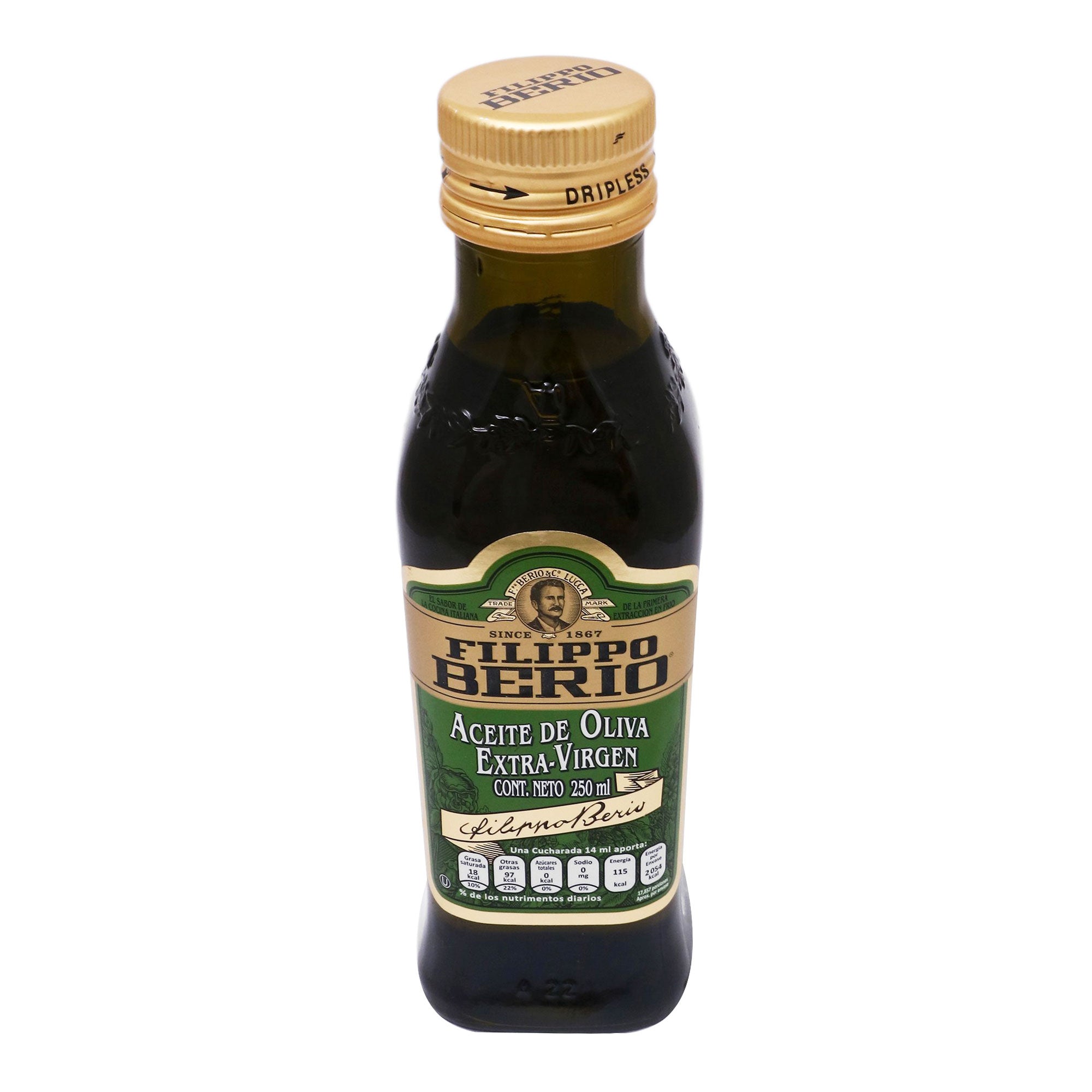 Aceite de Oliva Filippo Berio Extra Virgen de 250 ml