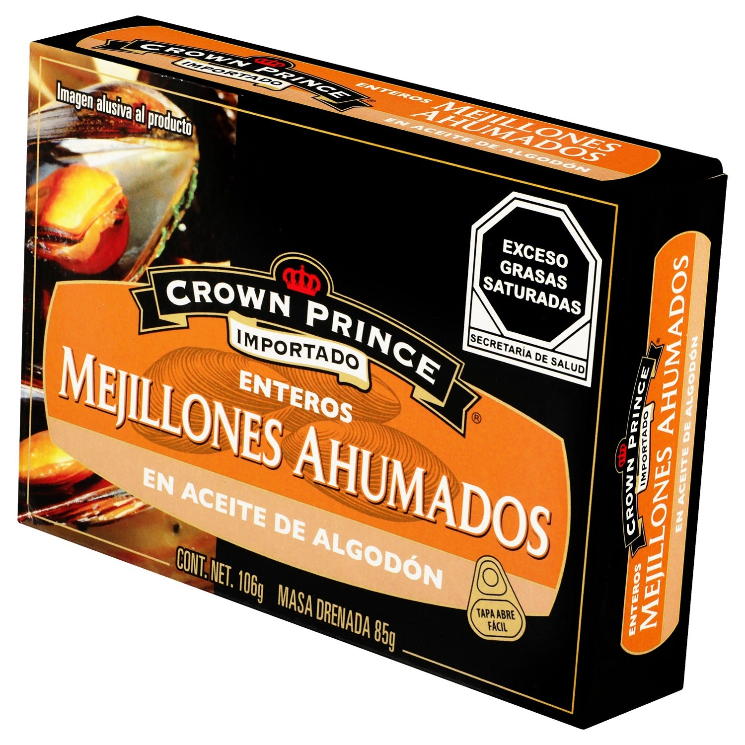Crown Prince - Mejillones Ahumados Aceite de algodón 106 gr - China
