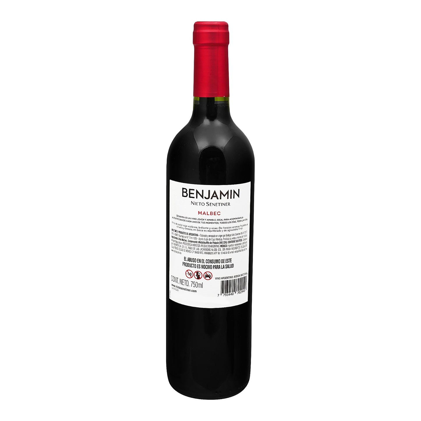 Vino tinto - Benjamin Nieto Senetiner Malbec - 750 ml - Argentina
