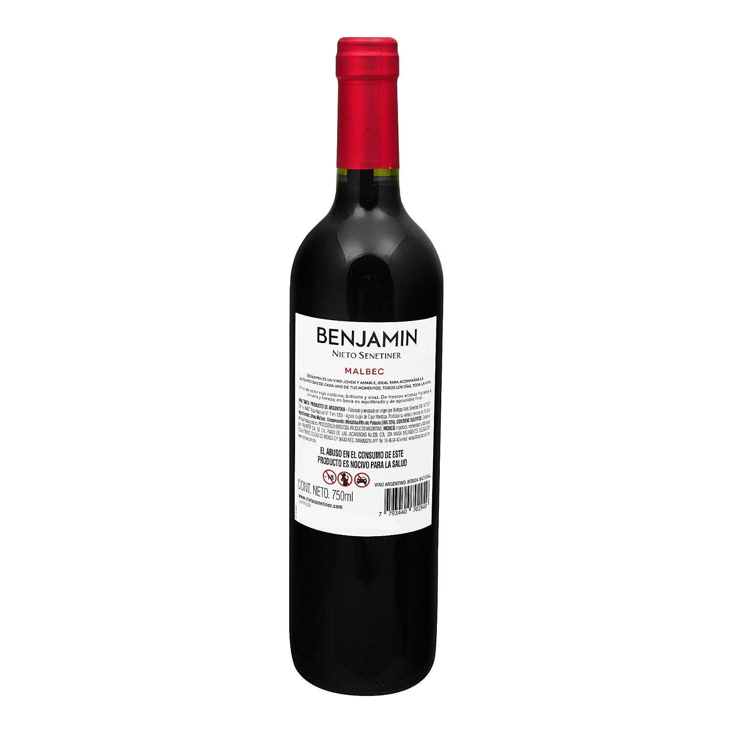Vino tinto - Benjamin Nieto Senetiner Malbec - 750 ml - Argentina