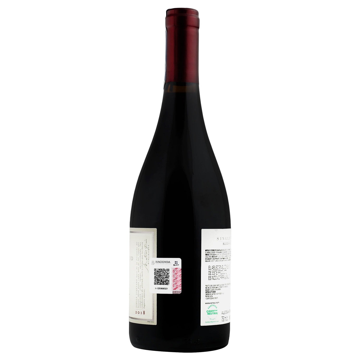 Vino tinto - Cono Sur Single Vineyard Pinot Noir - 750 ml - Chile