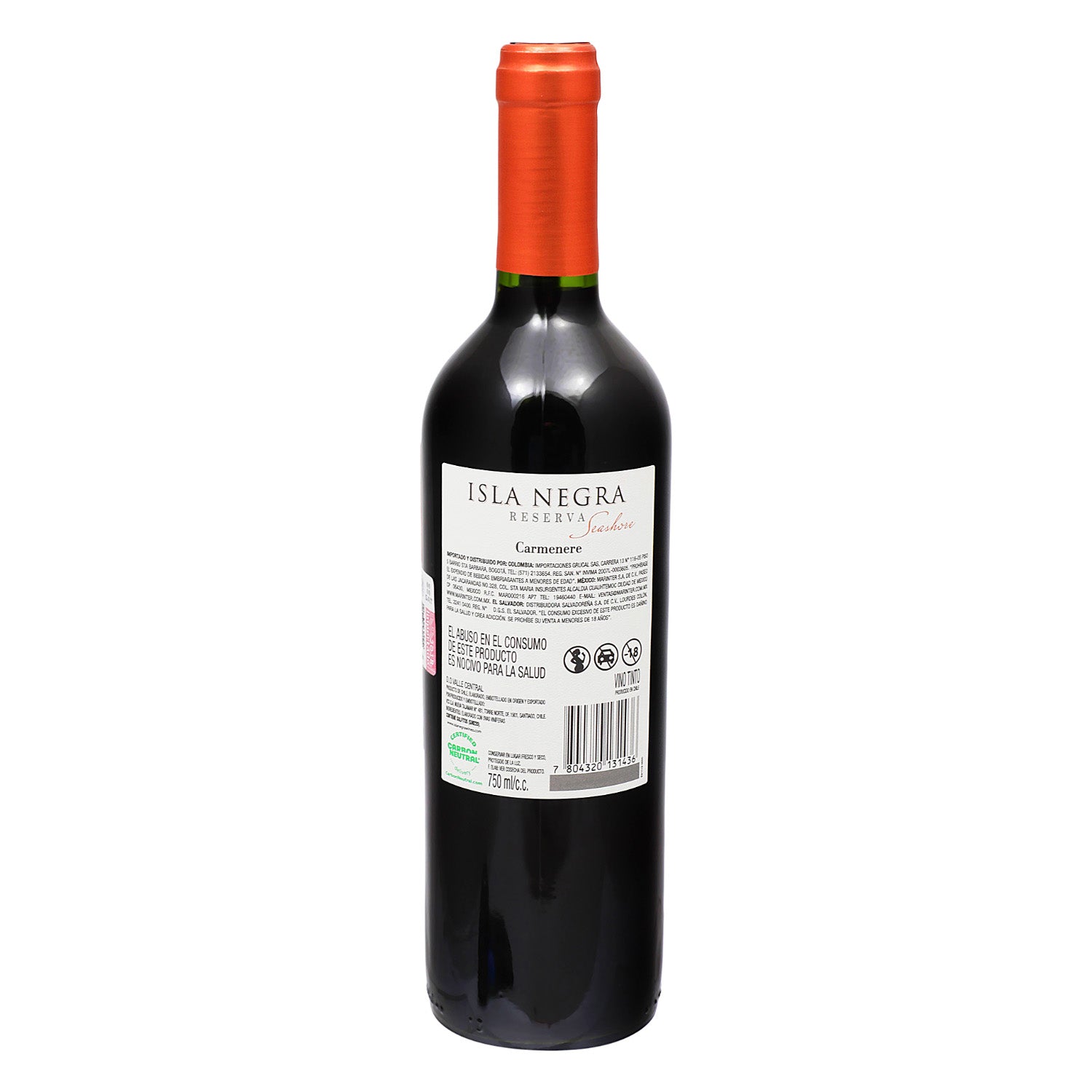 Vino Tinto - Isla Negra Carmenere - 750ml - Chile