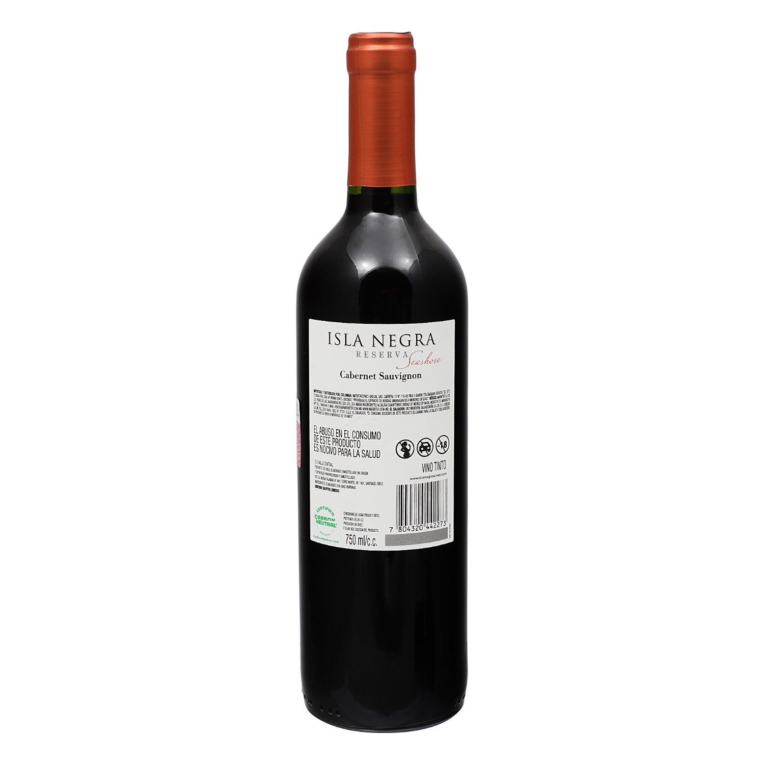 Vino tinto - Isla Negra Cabernet Sauvignon - 750 ml