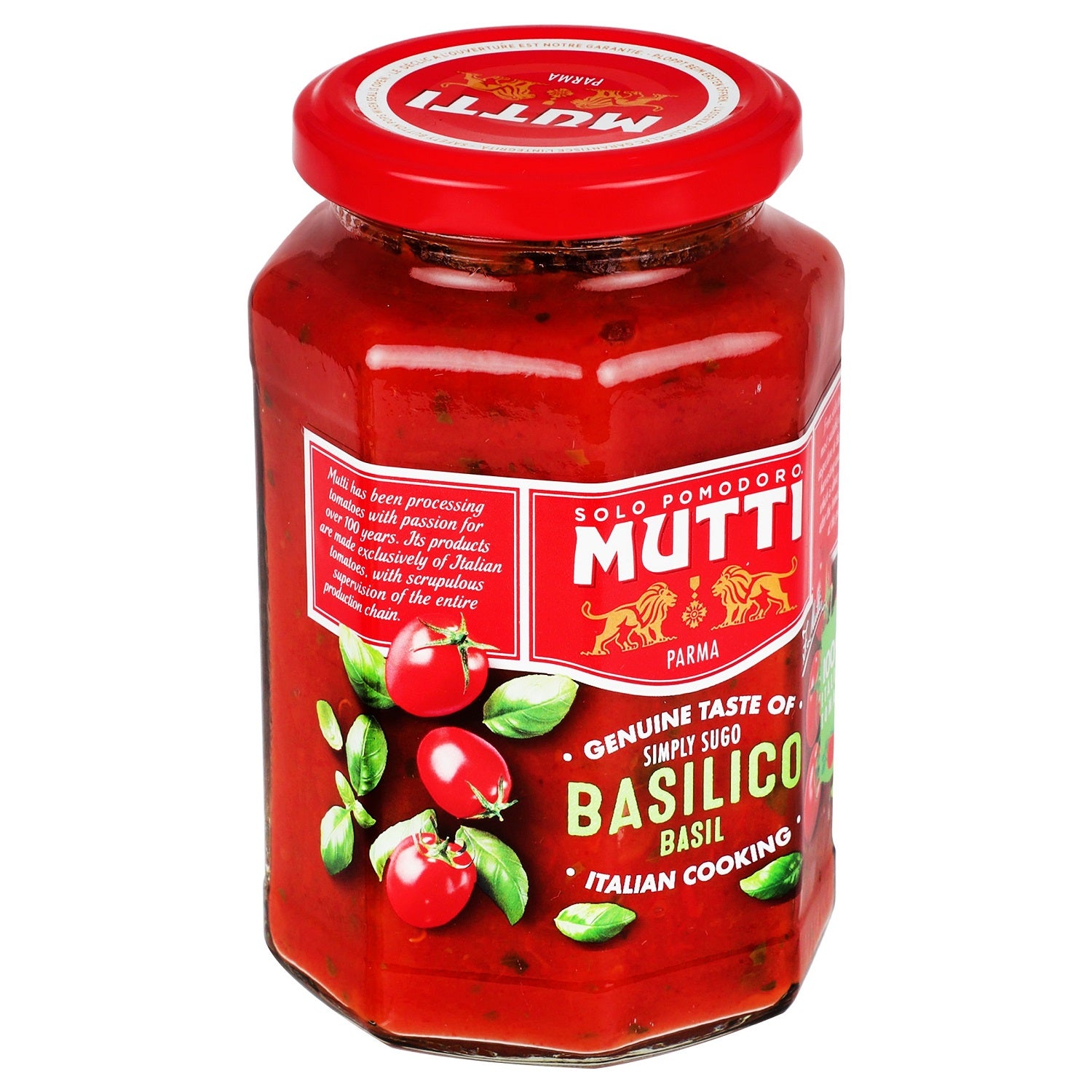 Salsa - Mutti de Tomate con Albahaca de 400 g - Italia