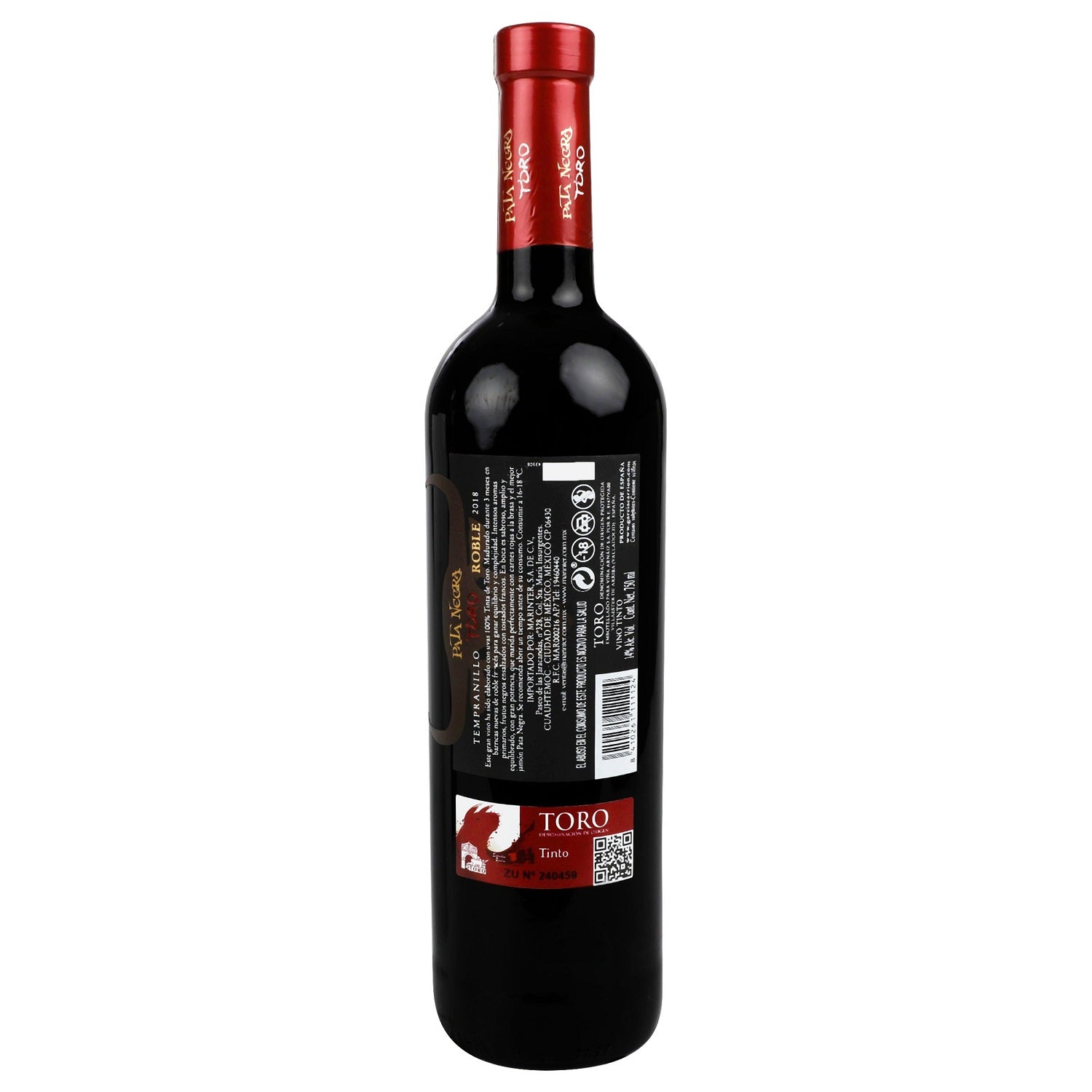 Vino Tinto - Pata Negra Roble Toro - 750 ml - España