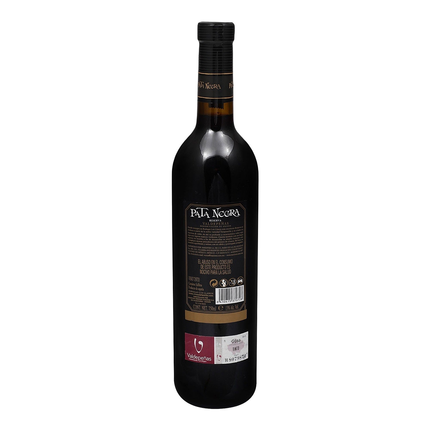 Vino Tinto Pata Negra Ribera Del Duero Roble 750 ml : :  Alimentos y Bebidas