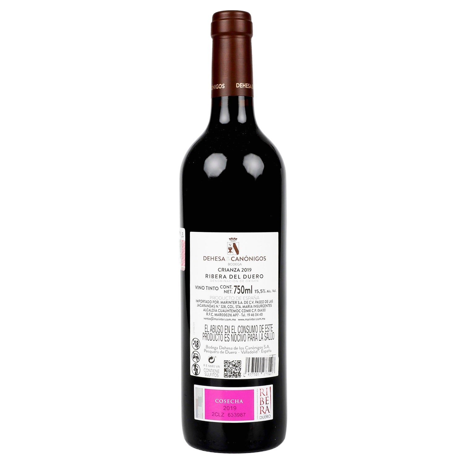 Vino Tinto Dehesa de los Canónigos Crianza 2019 de 750 ml