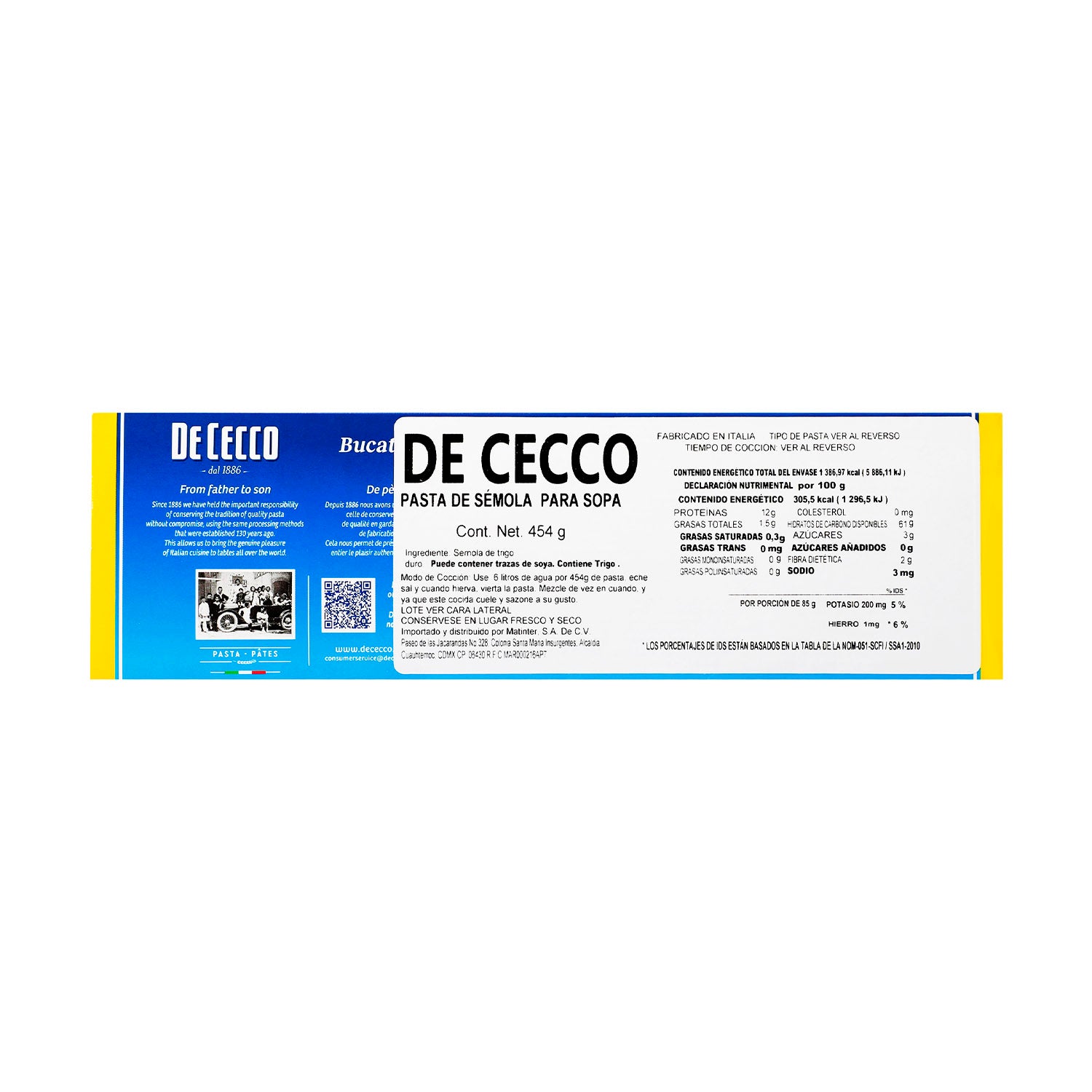 De Cecco - Pasta Bucatini de Sémola - 454 g