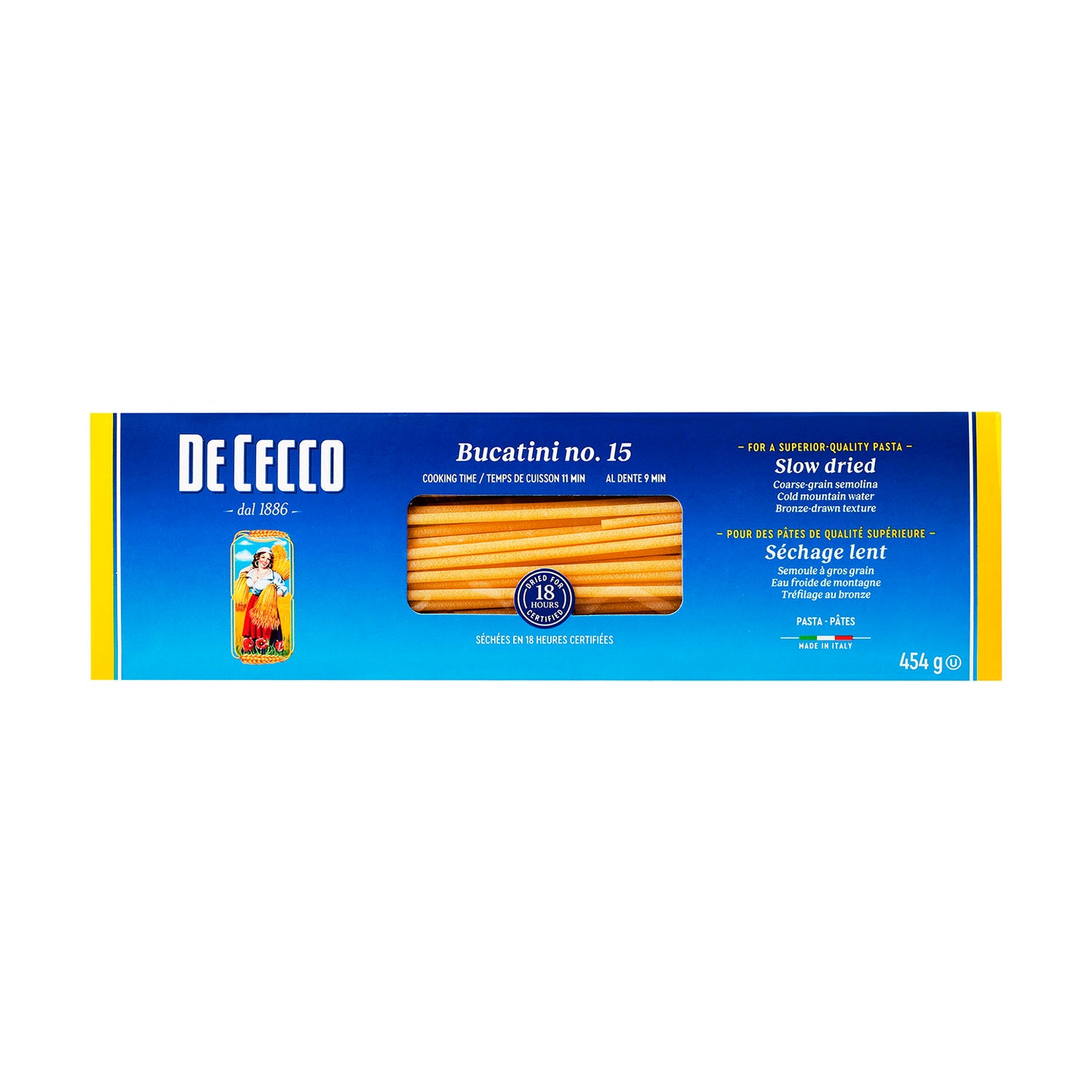 De Cecco - Pasta Bucatini de Sémola 454 g - Italia