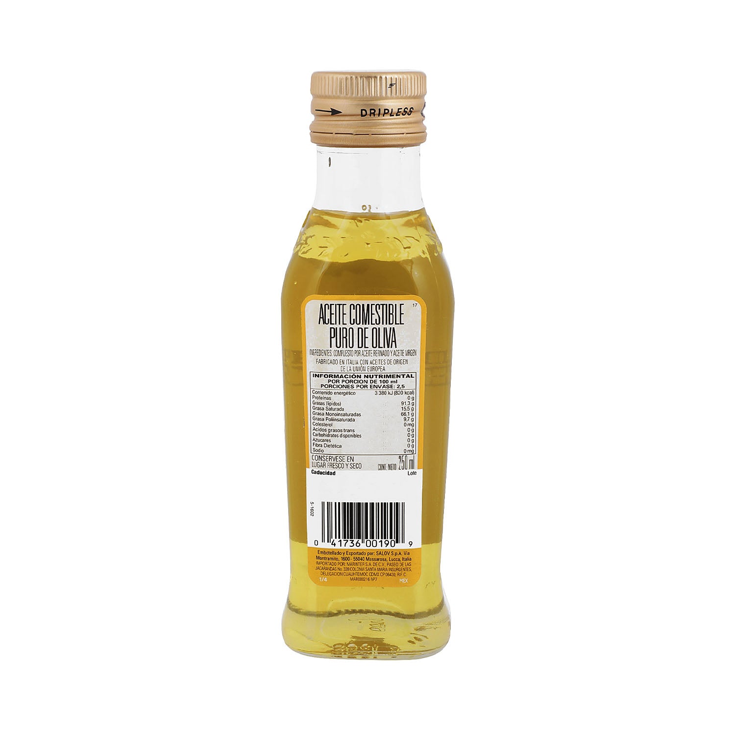 Aceite de Oliva - Filippo Berio 100% Puro - 250 ml - Italia