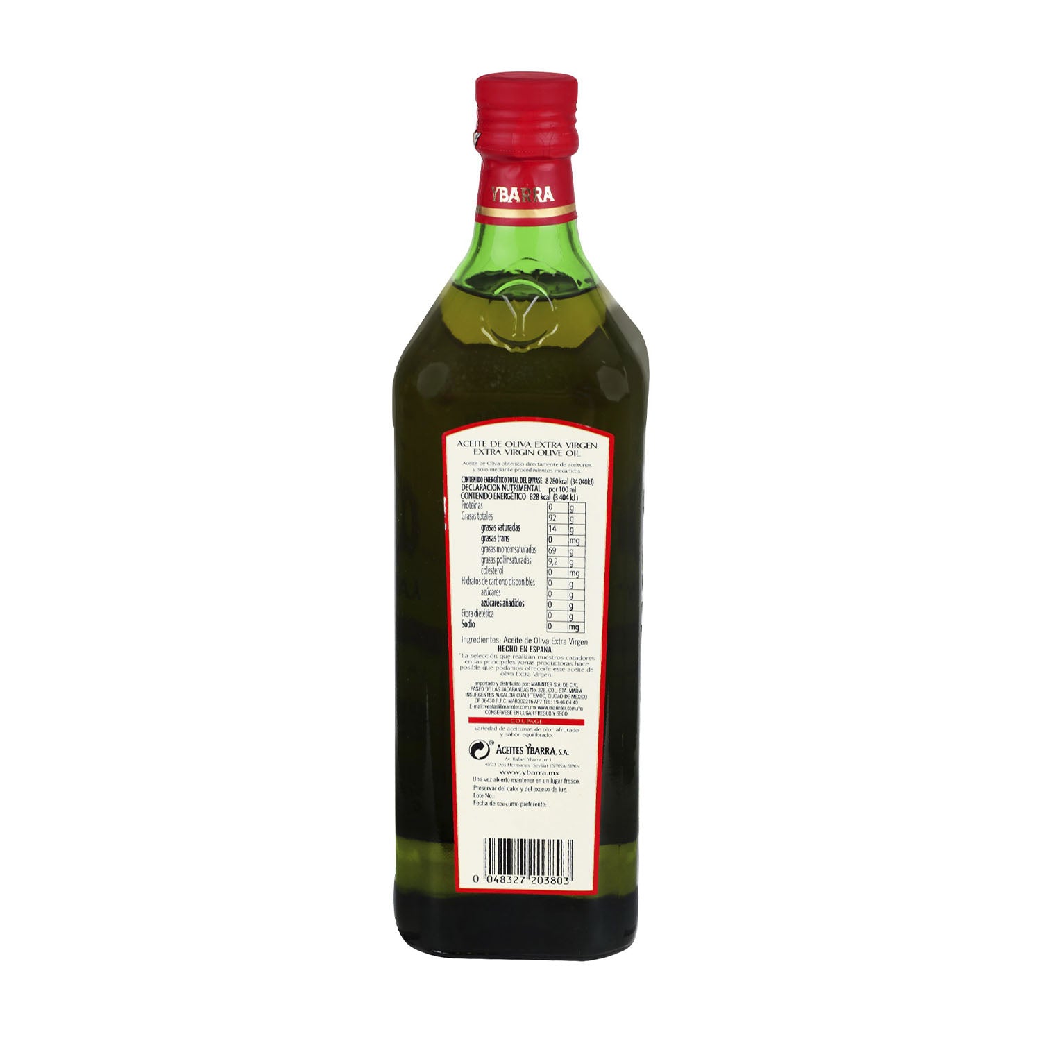 Aceite de Oliva - YBarra Extra Virgen Pet - 1000 ml - España