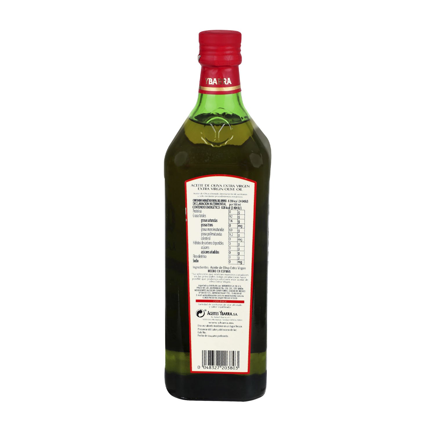 Aceite de Oliva - YBarra Extra Virgen Pet - 1000 ml