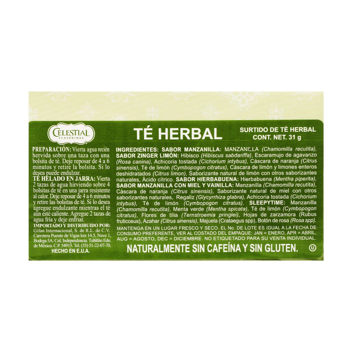 Te Herbal  - Celestial (18 sobres) Surtido - 30 g