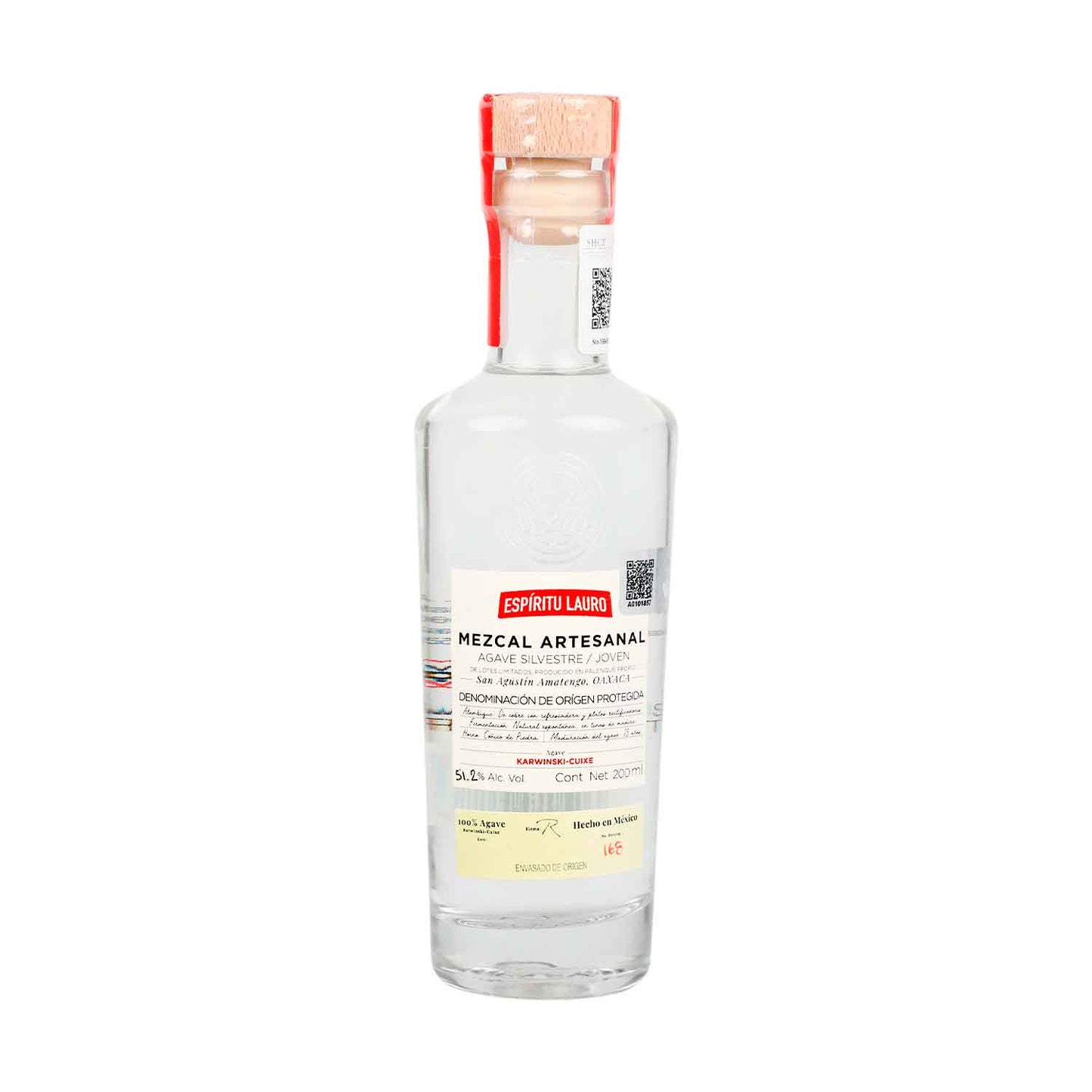 Mezcal Espíritu Lauro Silvestre Cuixe de 200 ml - México