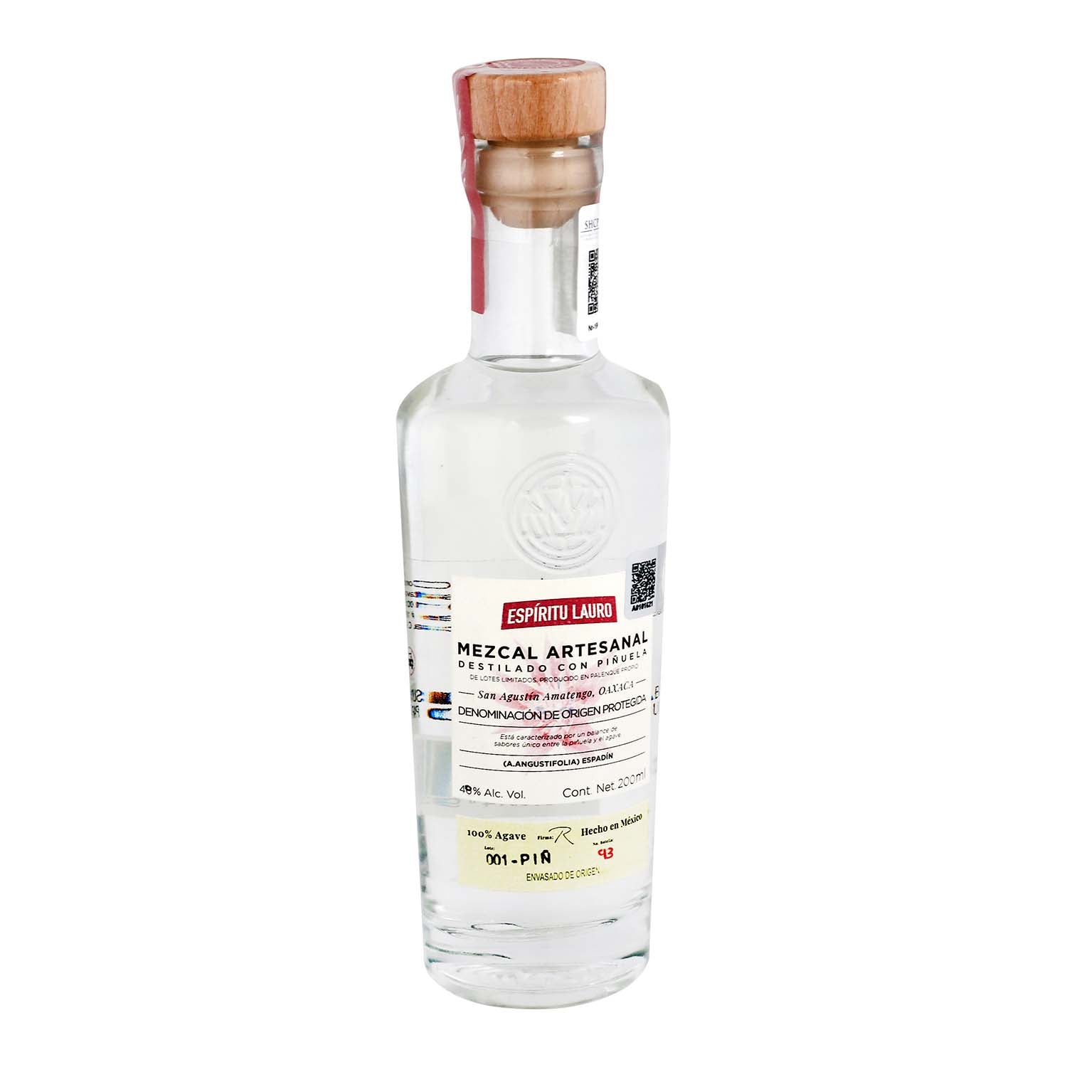 Mezcal - Espiritu Lauro Silvestre Piñuelas - 200 ml México