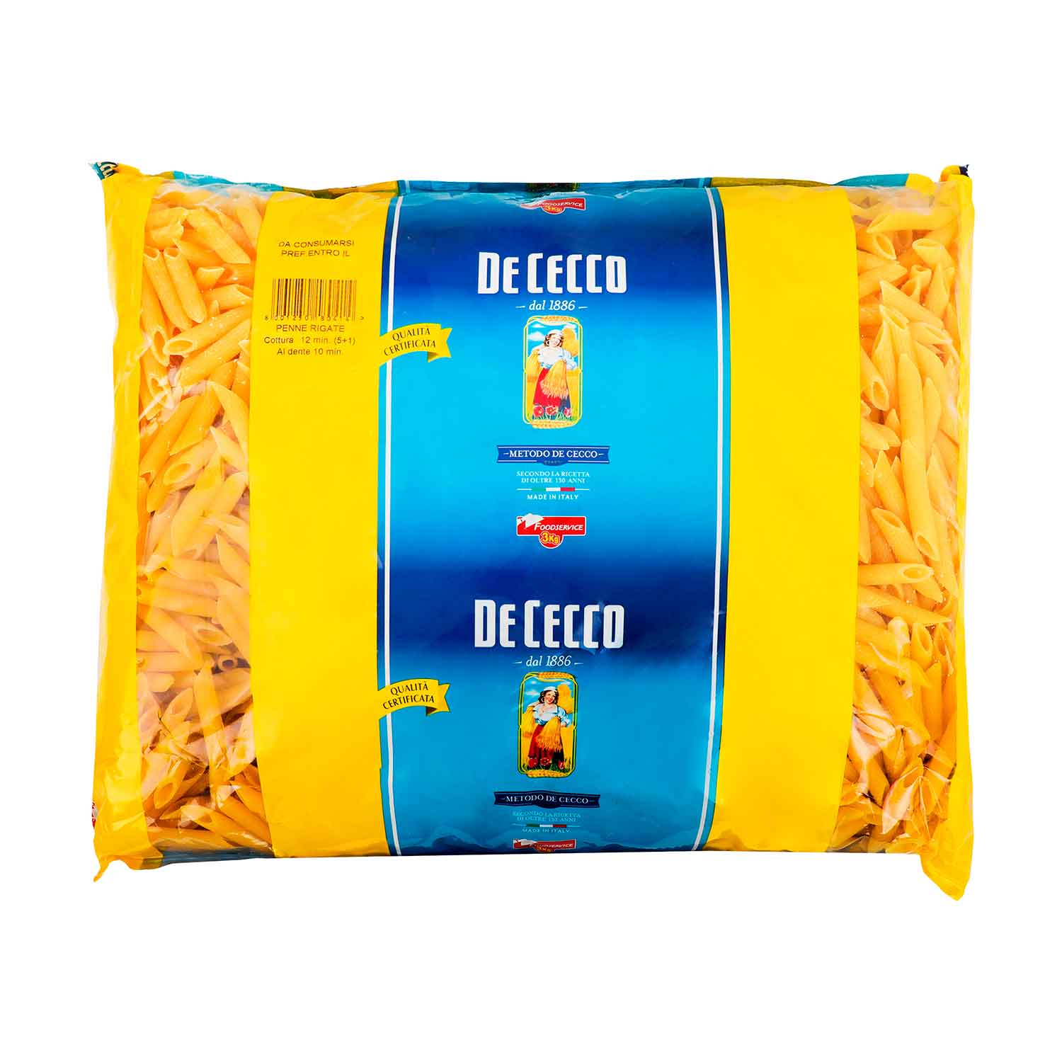 Pasta - De Cecco Penne Rigate De Sémola - 3000 gr