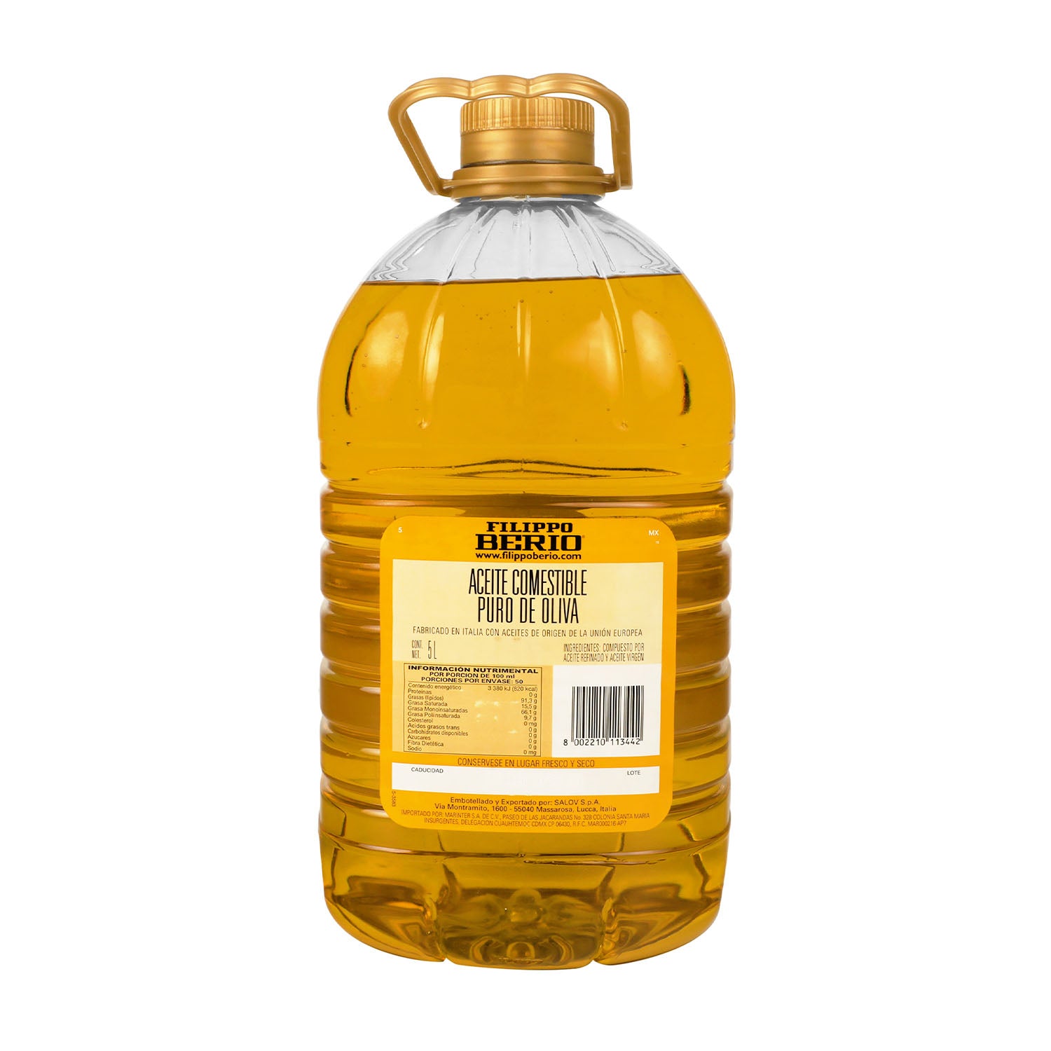Aceite de Oliva - Filippo Berio 100% Puro 5000 ml - Italia