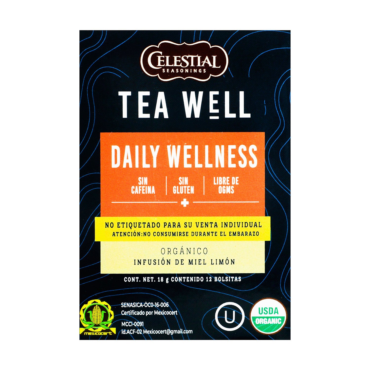 Te Celestial - Tea Well Organico Miel Limon (12 sobres) - 18g