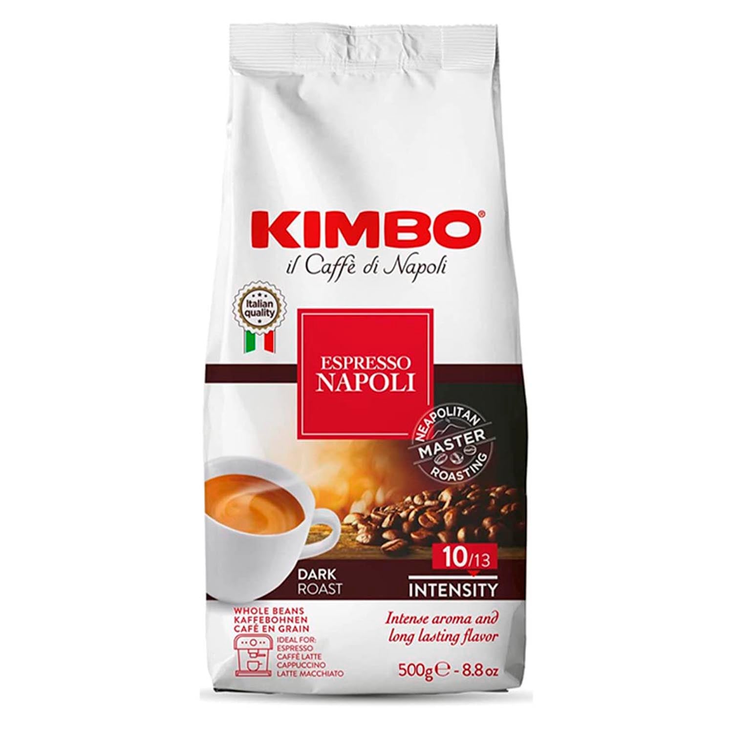 Café - Kimbo  cafe espresso Napolés en Grano - 500g - Italia