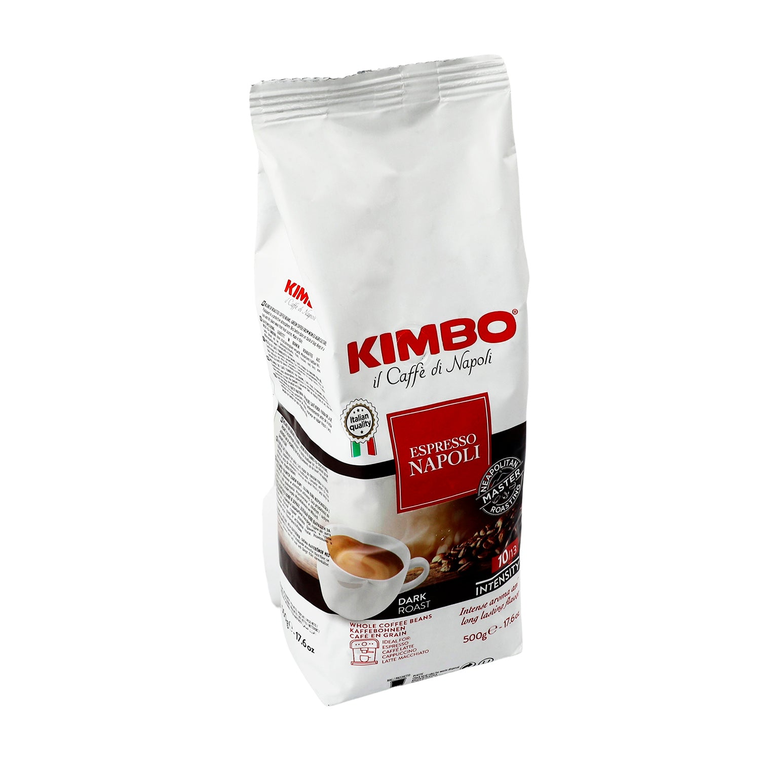 Café - Kimbo  cafe espresso Napolés en Grano - 500g - Italia