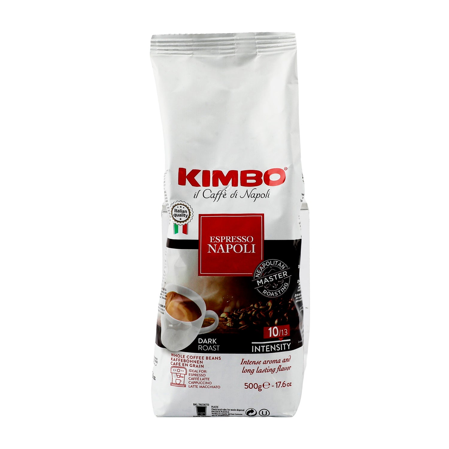 Café - Kimbo  cafe espresso Napolés en Grano - 500g - Italia