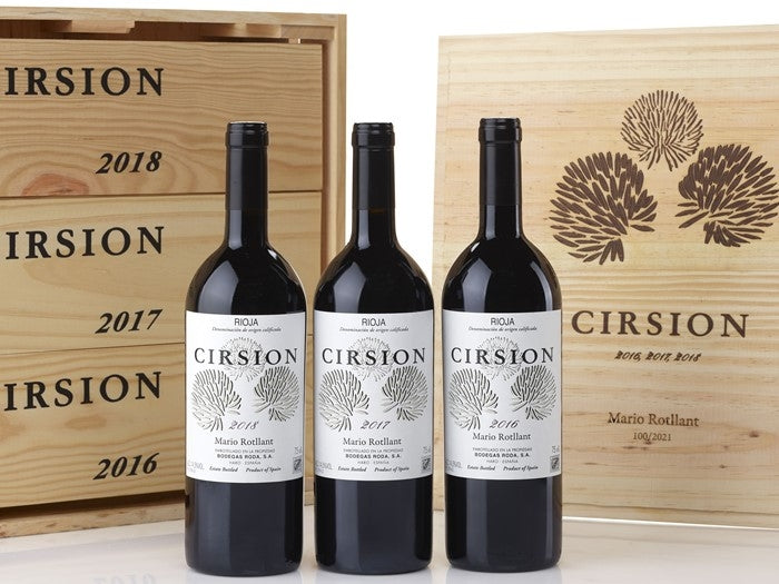 Estuche Vertical Vino Tinto - Cirsion - 2016 - 2017 - 2018 de 750 ml - España - Edición Especial